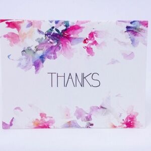 ✨4/$35✨ 8PC Thanks Blank Notecards with Pink Envelopes